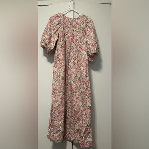 Puffed sleeves floral maxi summer dress (New)